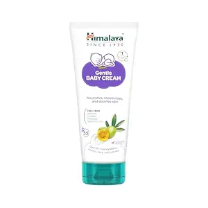 Himalaya Gentle Baby Cream 100ml with Olive Oil, Giloy & Licorice | pH 5.5 | No. 1 Doctor Recommended Baby Cream | Hypoallergenic | Nourishing Baby Face Cream & Moisturizer for All Skin Types