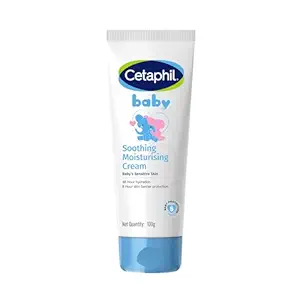 Cetaphil Baby Soothing Moisturising Cream 100 g for Newborns & Babies | 48H Hydration & 8H Skin Barrier Protection | With Glycerin, Sunflower Seed Oil & Sweet Almond Oil | Gentle Face & Body Moisturiser