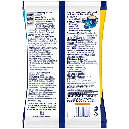 Junior Horlicks Junior Nutrition Drink - Vanilla Flavour, 2 To 6 Y - Image 3