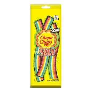 Chupa Chups Sour Belt, Mixed Fruit Flavour, Soft & Chewy Toffee