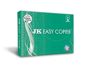 JK Easy Copier Paper | A4 Size | 70 GSM | 500 Sheets | White Paper, 1 Ream | For Laserjet & Inkjet Printer | Fast Drying | Both Side Print | Eco Friendly | ColorLok