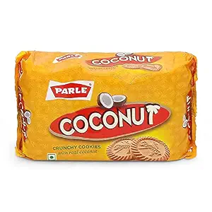 Parle Crunchy Cookies With Real Coconut Biscuit