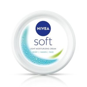 NIVEA Soft Moisturizing Cream, Lightweight Non-Sticky Daily Moisturizer with 72Hr Hydration, Vitamin E & Jojoba Oil | Hydrating Face, Body & Hand Cream for Dry to Normal Skin | Soft Glowing Skin - 300ml