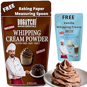 BOGATCHI Chocolate whipping cream for cake, chocolate whipping cream powder