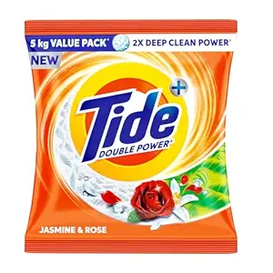 Tide Plus Detergent Washing Powder - 5kg Value Pack | Jasmine & Rose Fragrance