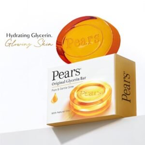 Pears Original Glycerin Soap Bar - Pure & Gentle Glow | With 98% Pure Glycerin | For Hydration & Glow | With Plant Based Cleanser for Skin & Body | Paraben-free
