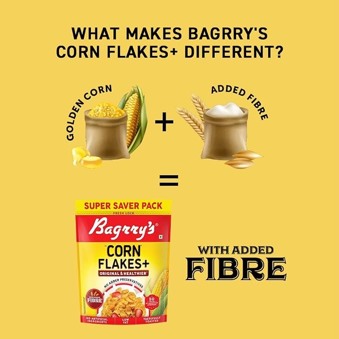 616M9q4vmYL._SX679_ Bagrry’s Corn Flakes+ Original & Healthier - Image 2