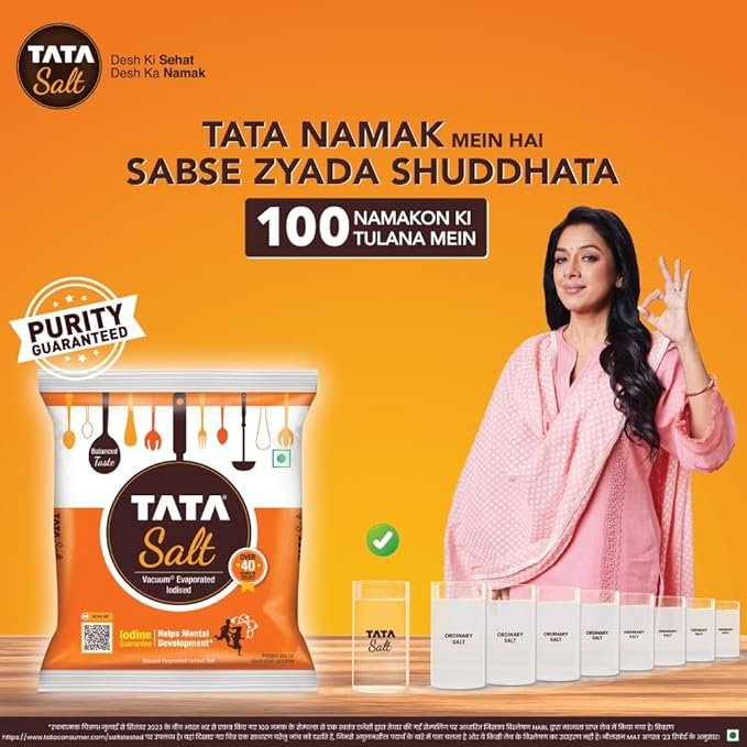 61P4za8gJcL._SX679_ Tata Salt 1 Kg, Free Flowing and Iodised Namak, Vacuum Evaporated, Salt in Fresh - Image 2