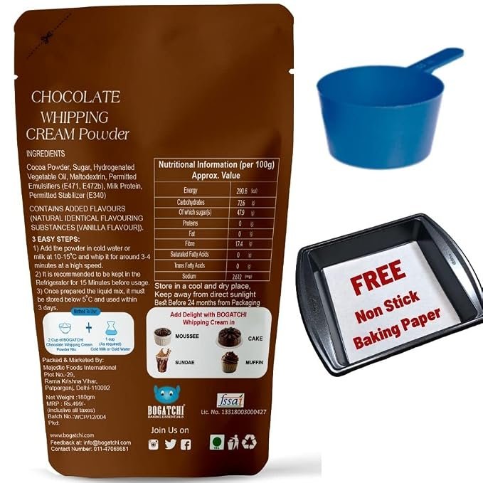 61m9RKdl32L._SX679_ BOGATCHI Chocolate whipping cream for cake, chocolate whipping cream powder - Image 4