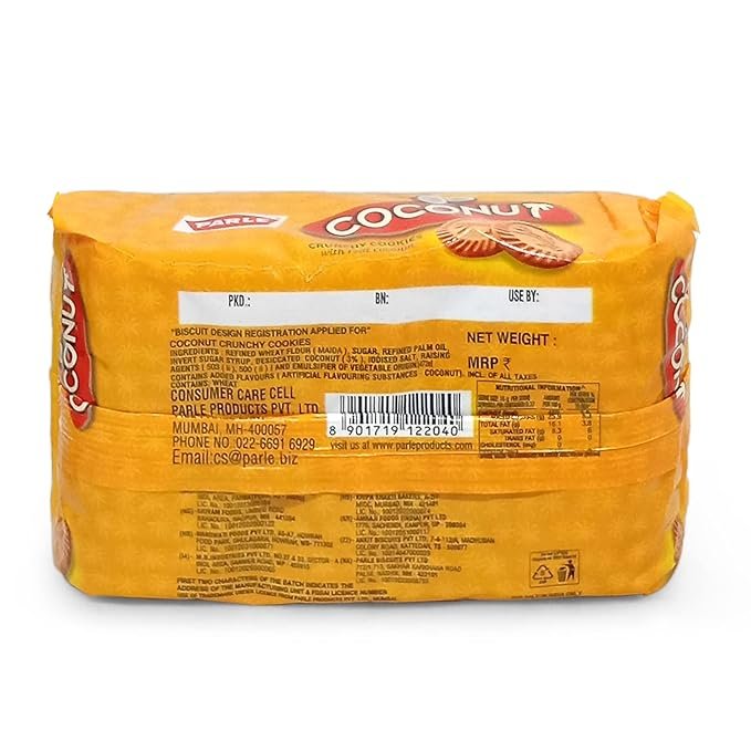 71LJ9dik-jL._SX679_ Parle Crunchy Cookies With Real Coconut Biscuit - Image 2