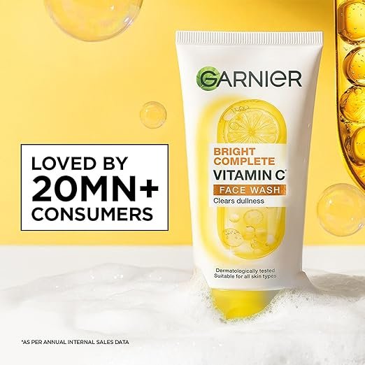 71c5NhE2jYL._SX522_ Garnier Skin Naturals, Facewash, Cleansing and Brightening, Bright Complete, 100 g - Image 2