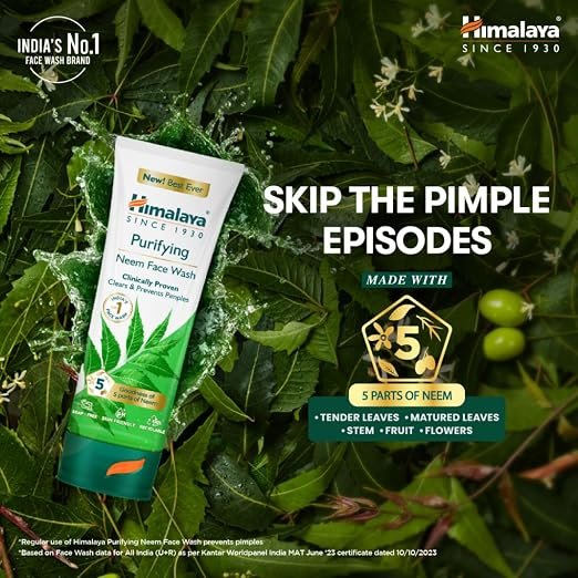 71zjPMRwxzL._SX522_ Himalaya Purifying Neem Face Wash, 150 ml | Soap Free | Paraben, Phthalates free | Best for Acne Prone Skin | Eliminates Pimples - Image 2