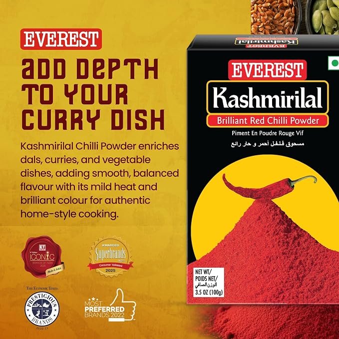 81FRNGNcRkL._SX679_ Everest Kashmirilal Brilliant Red Chilli Powder - Image 2