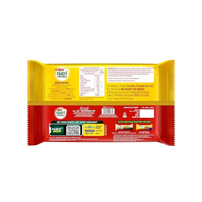 81HB6enIj5L._SX679_ Britannia NutriChoice Digestive High Fibre Biscuits | 0% Maida - Image 2