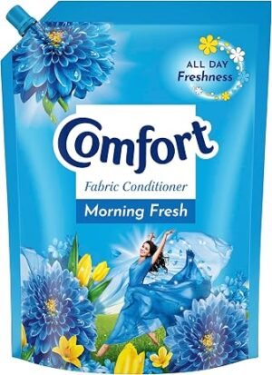 Comfort Morning Fresh Fabric Conditioner 2 L Refill Pack|| After Wash Liquid Fabric Softener - For Softness|| Shine & Long Lasting Freshness