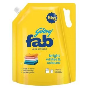 Godrej Fab Liquid Detergent Refill Pouch for Machine & Hand Wash - 5L/5kg