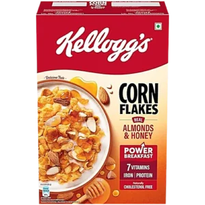 Kellogg's Real Almonds & Honey Corn Flakes Power Breakfast With 7 Vitamins, 300 g